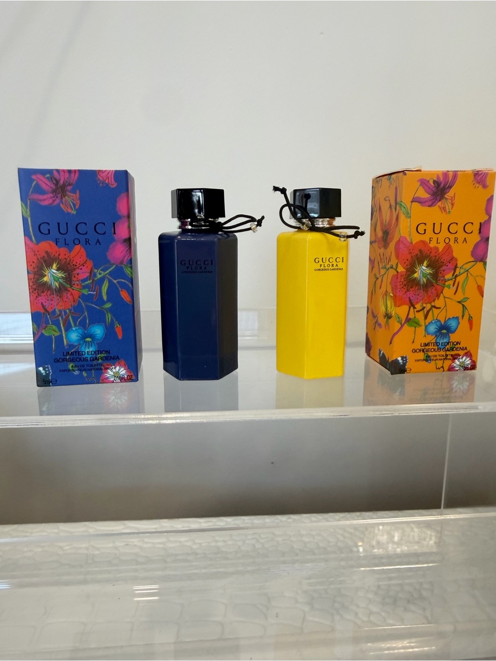 Gucci Flora Limited Edition Navy & Yellow Body Oil Duo